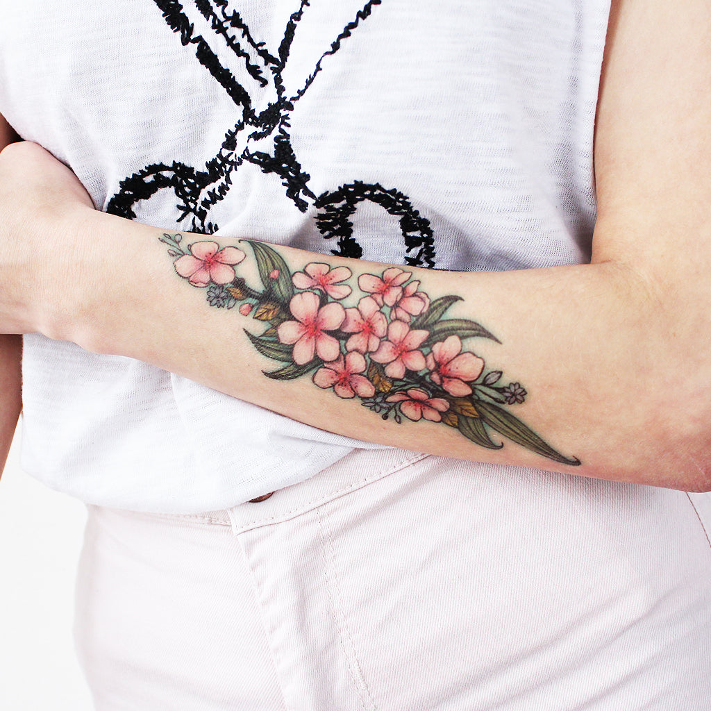 Cherry Blossom Temporary Tattoo – TattooIcon